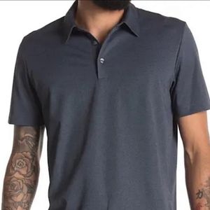 THEORY Polo Shirt BRON B Air Pique Size L Gray